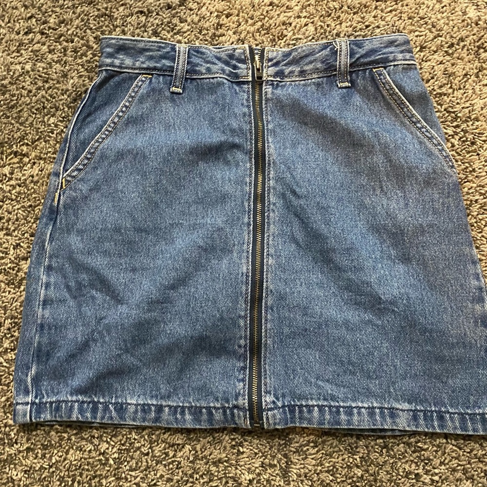 Hollister ultra high rise jean skirt